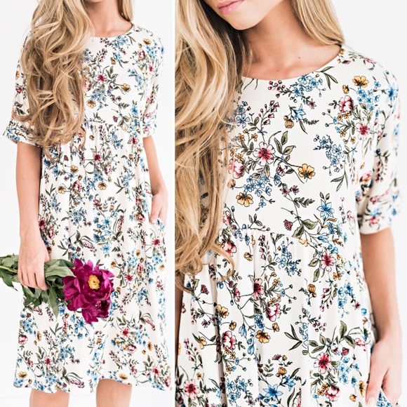 orange creek Dresses & Skirts - jessakae/orange creek | field of flowers midi